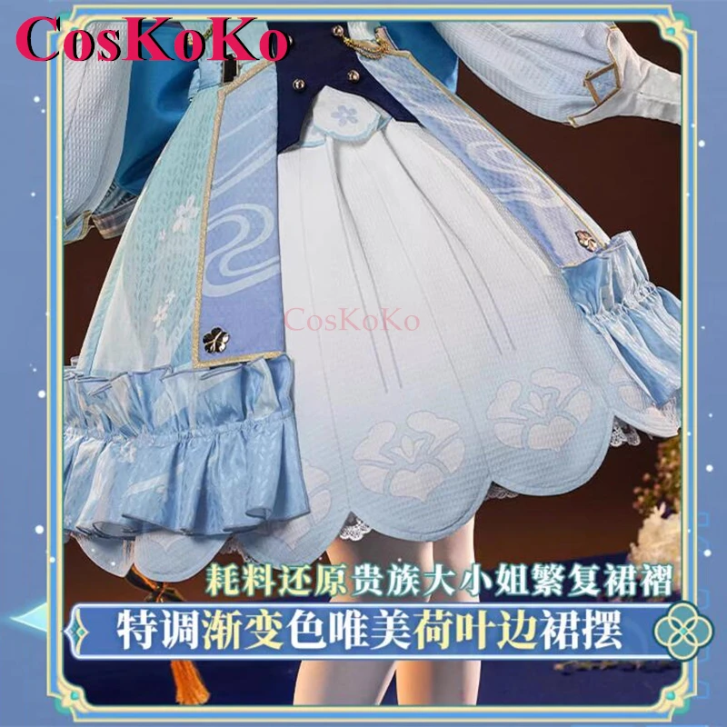 CosKoKo Kamisato Ayaka Косплей Игра Genshin Impact Костюм Новая кожа Великолепное элегантное