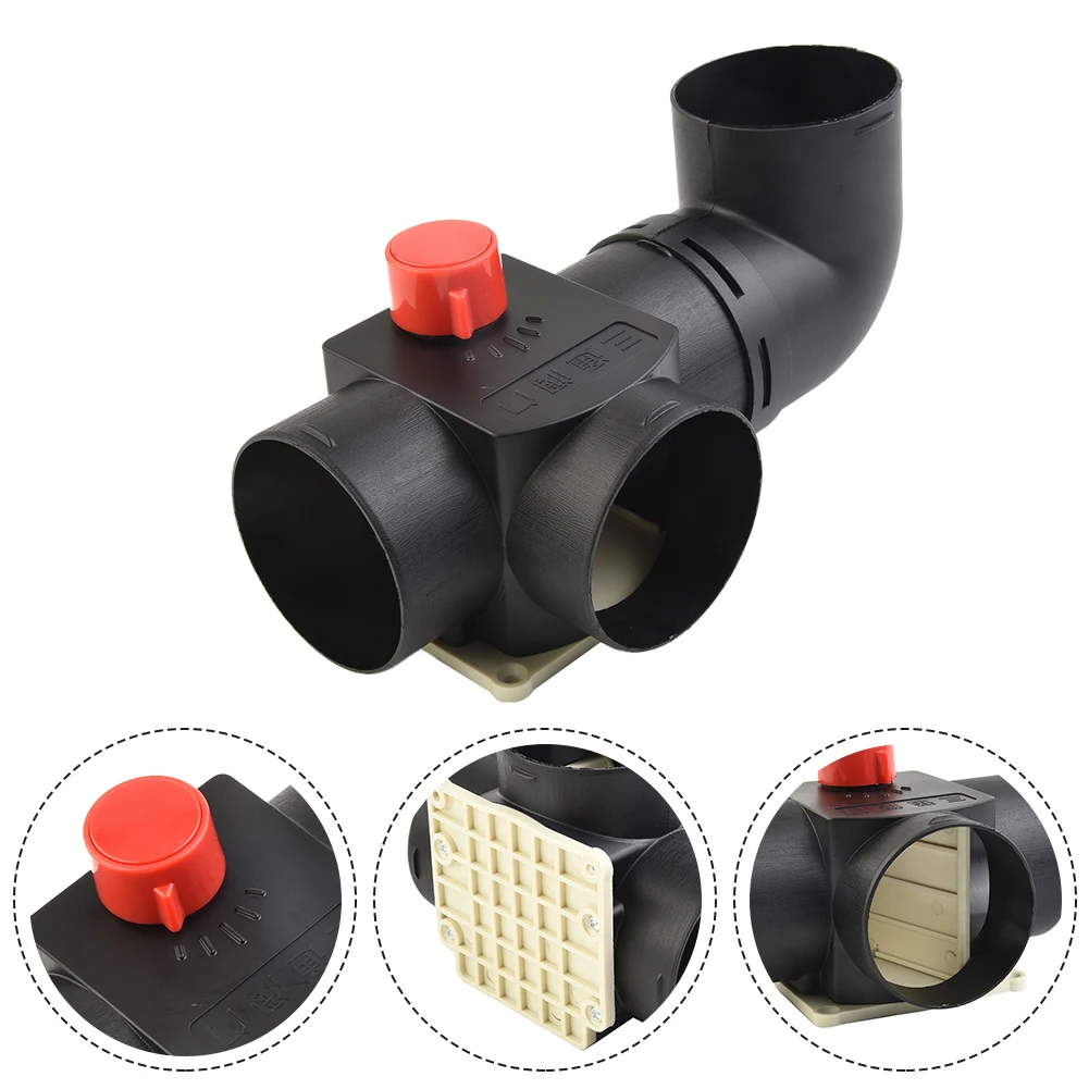 

75mm Pipe Ducting Warm Air Outlets Vent Hose Clips For Diesel Heater Duct Pipe With Valve Black AirVent DuctingAccessorie