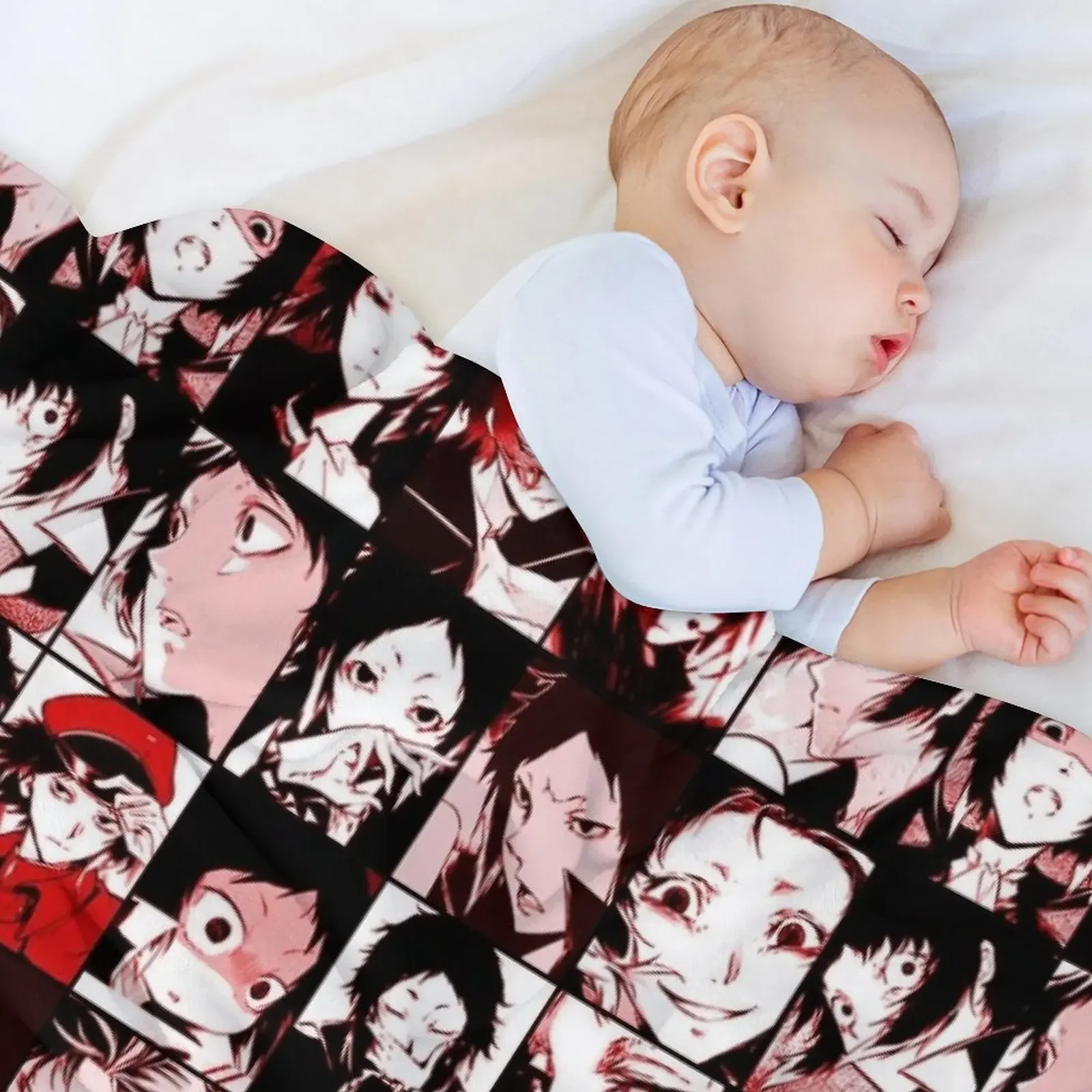 Цветное одеяло Akutagawa Ryunosuke с коллажем спальный мешок одеяла в среду