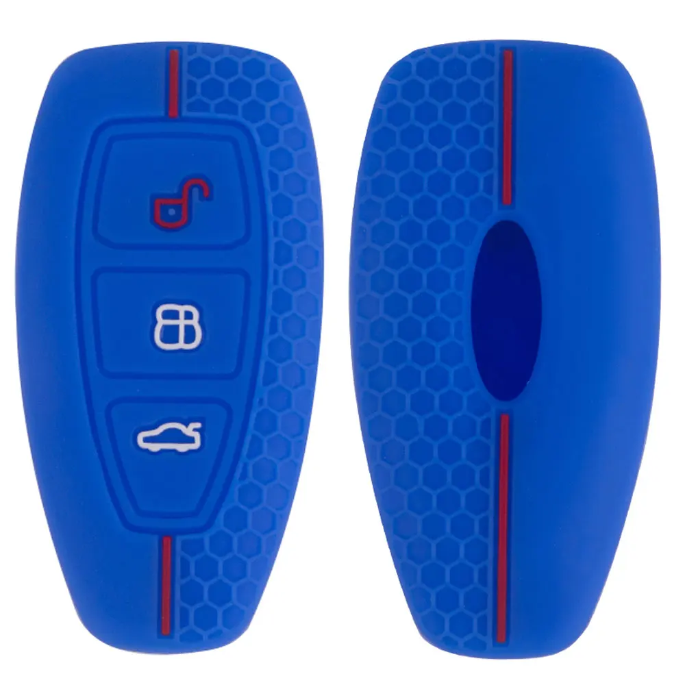 Силиконовый Чехол С 3 Кнопками Для Ford Ranger C-Max S-Max Focus MK3 Galaxy Mondeo Transit Tourneo Custom —