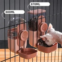 pet cats dogs drinking fountain feeder cage hanging bowl food container water kettle dispenser for puppy kitten hamster rabbit