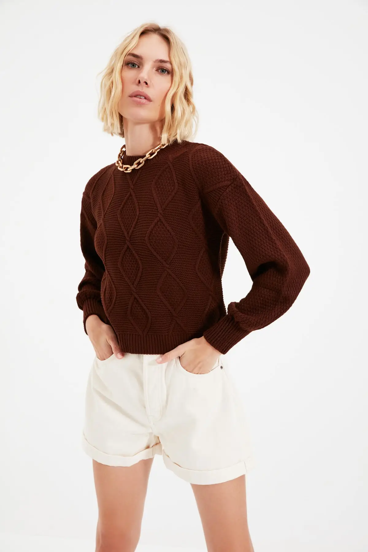 

Trendyol Crop Knitwear Sweater TWOAW22KZ0915
