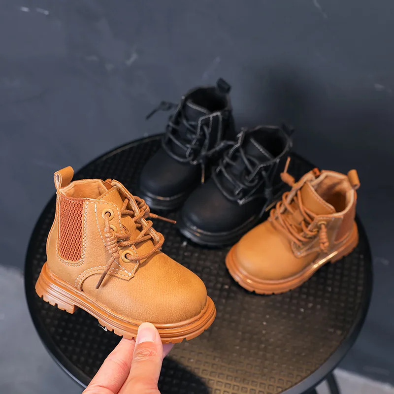 

Ботинки бархатные короткие для новорожденных мальчиков и девочек, теплые зимние сапоги для прогулок, черные, желтые, F10093