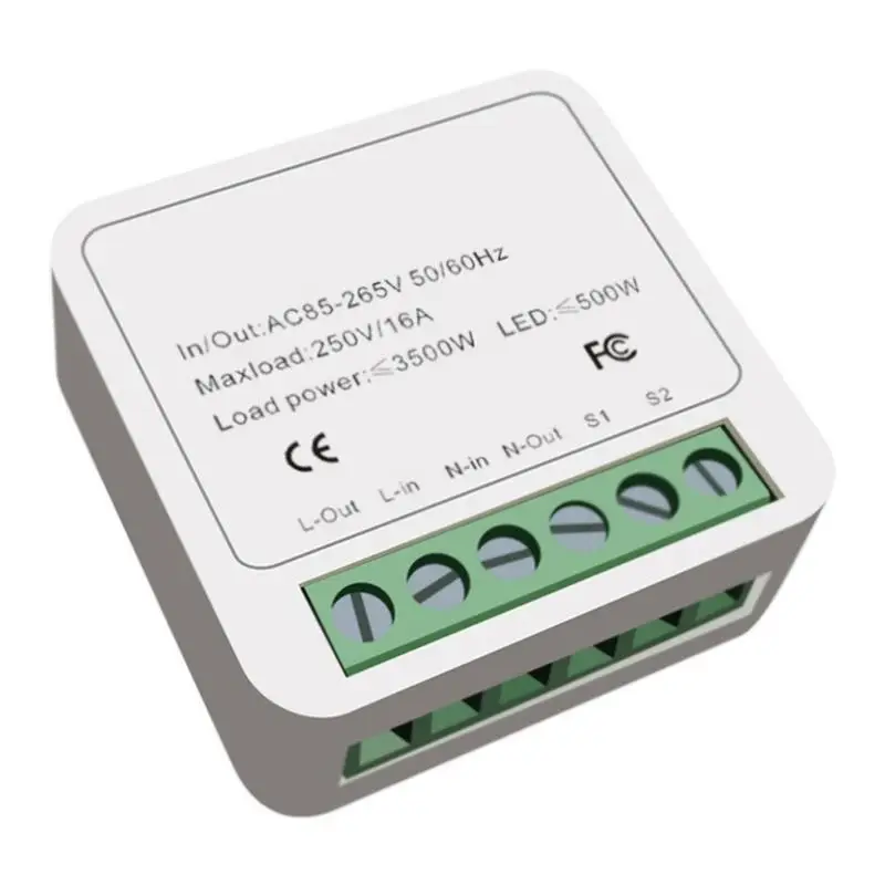 

WiFi Smart Dimmer Switch Mini Smart Relay Switch Module Light Switch For Smart Home Automation Compatible With