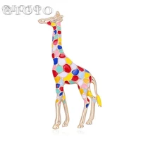 gioio women gold color enamel giraffe brooches cute animal brooch pin fashion jewelry gift exquisite broches for kids