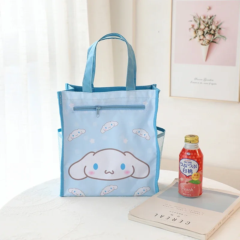 Kawaii Sanrio мультяшные сумки Hello Kitty двухслойная водонепроницаемая сумка-тоут милая