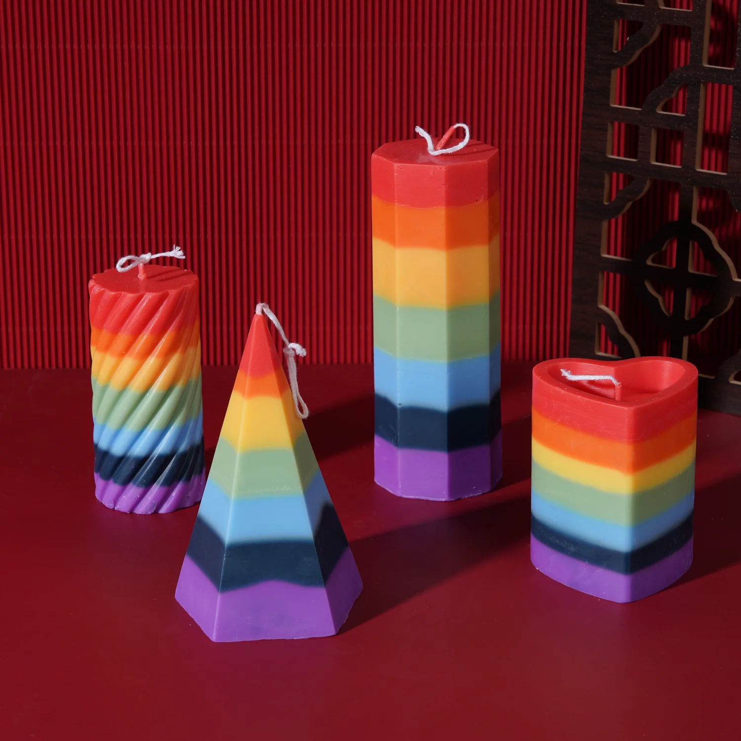 

Colorful Geometric Scented Candles Round Octagon Love Cylinder Candle Fragrance Gifts Scattered Incense Decoration Gifts
