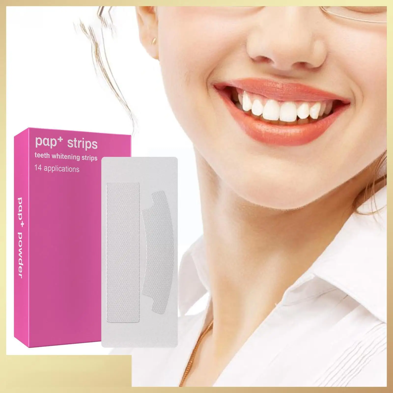 Teeth Whitening Strips Double Elastic Brightening Strips Safe Formula For Sensitive Teeth Professional Teeth Whitener I4q5
