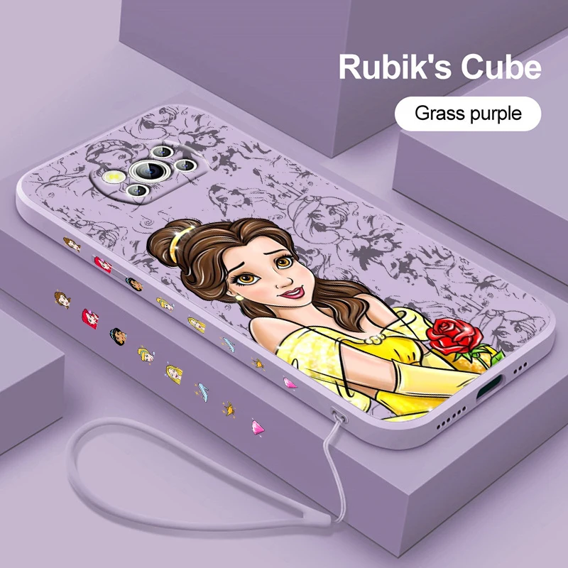 

Anime Princess Liquid Left Rope Phone Case For Xiaomi Mi Poco X5 X4 X3 NFC F4 F3 GT M5s M4 M3 Pro C55 C50 5G Cover Capa Shell