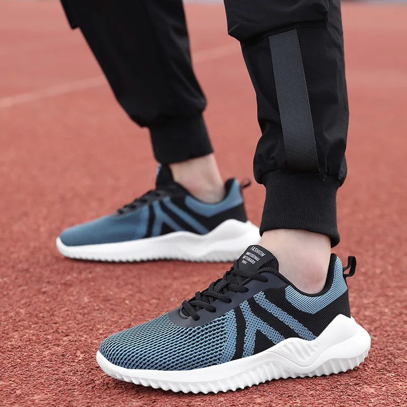Leisure Light Fashion Running Shoes Men 45 Breathable Mesh Comfortable Non Slip Sneakers Men Outdoor Jogging Increase Men Shoes