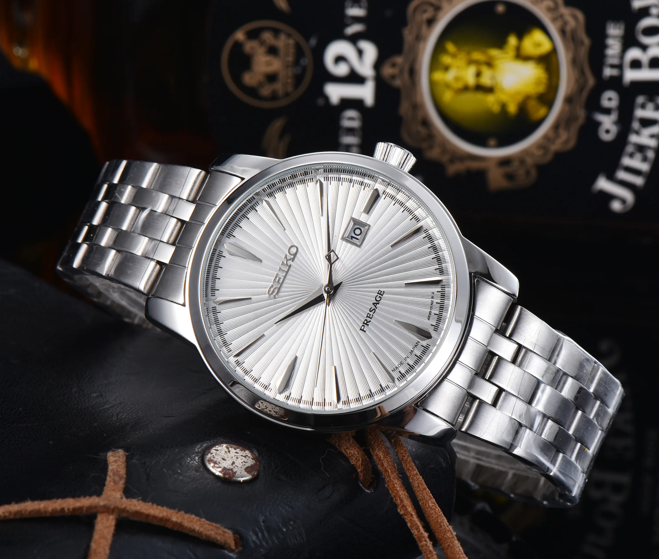 SEIKO Men Watches Luxury Trend Quartz Clock Luminous Calendar Waterproof Multi Function Fancy Round Automatic Watch Stainless |
