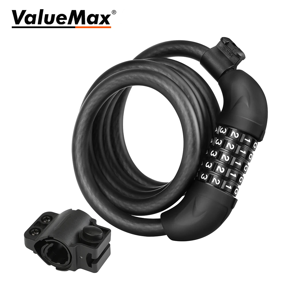 

ValueMax Universal Bike Cable Lock Password Key Anti-theft Security Smart Bike Lock For Motorcycle Bike Scooter Accessories