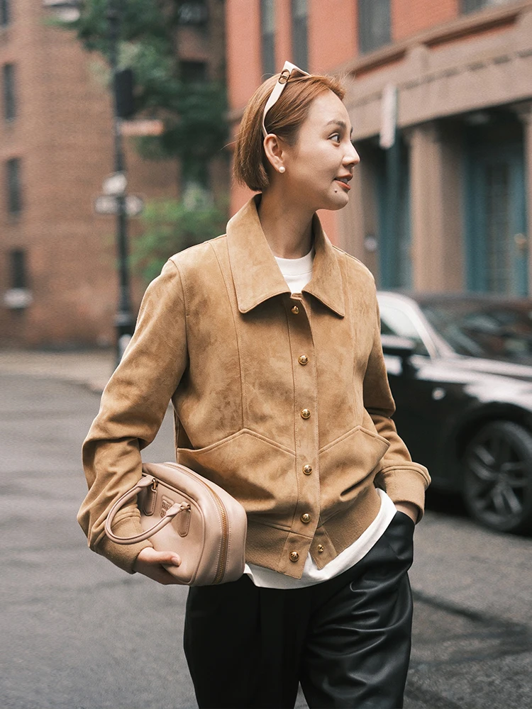 Winnietang Modern Tide Sudan Смешанные виды из овечьей кожи в стиле ретро для похудения с