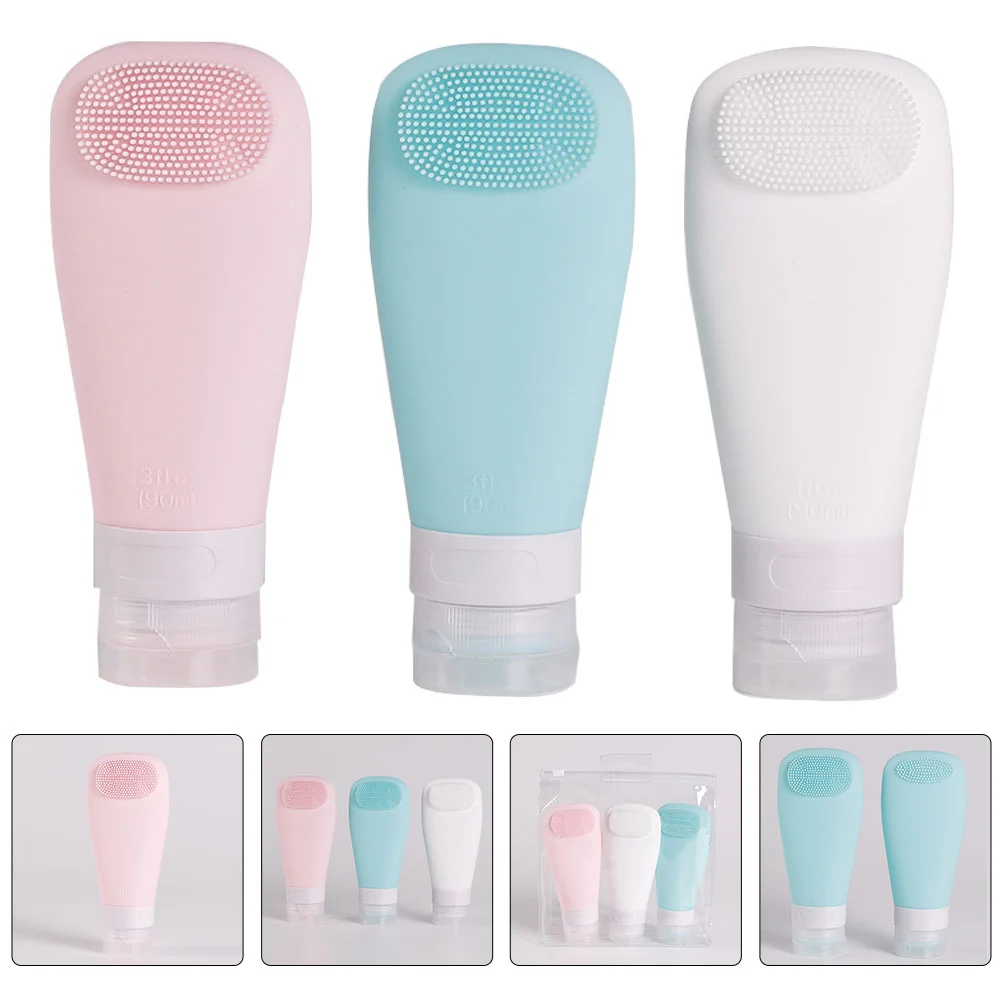 

3Pcs Travel Bottle Empty Bottle Cosmetics Bottle Liquid Dispenser Silicone Bottle for Home Travel Storage