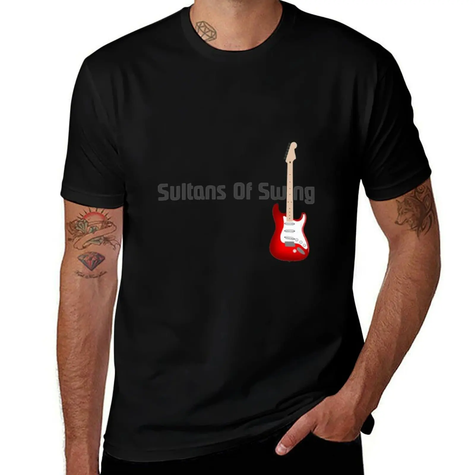 Фото Футболка Sultans Of Swing с модным принтом и короткими рукавами №1