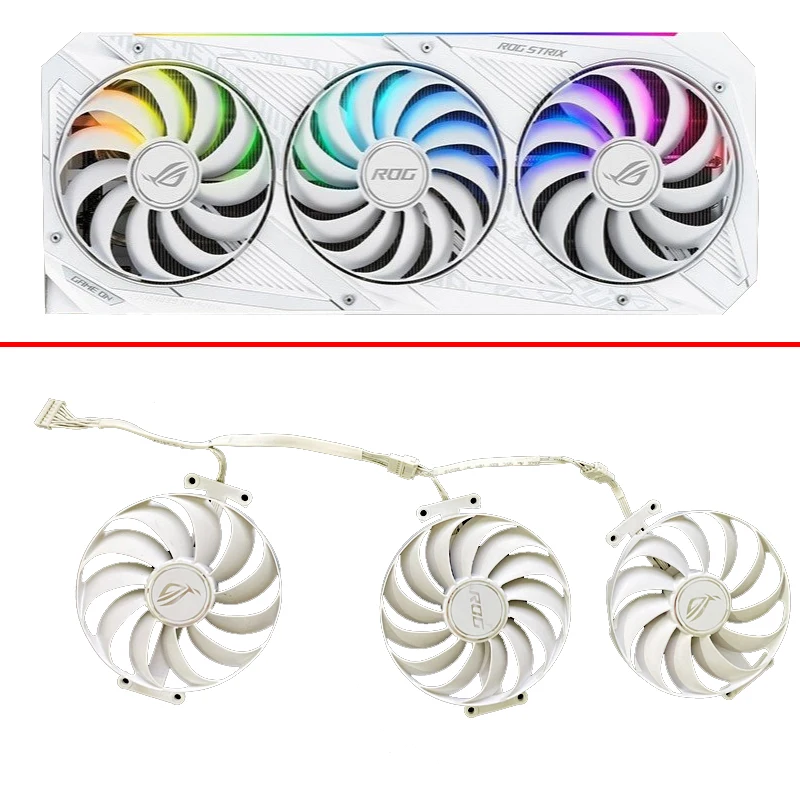 

95MM 7PIN CF1010U12S RTX3070 RTX3080 RTX3090 Graphics fan for ASUS ROG Strix RTX 3070 RTX 3080 RTX 3090 White OC Edition Gaming