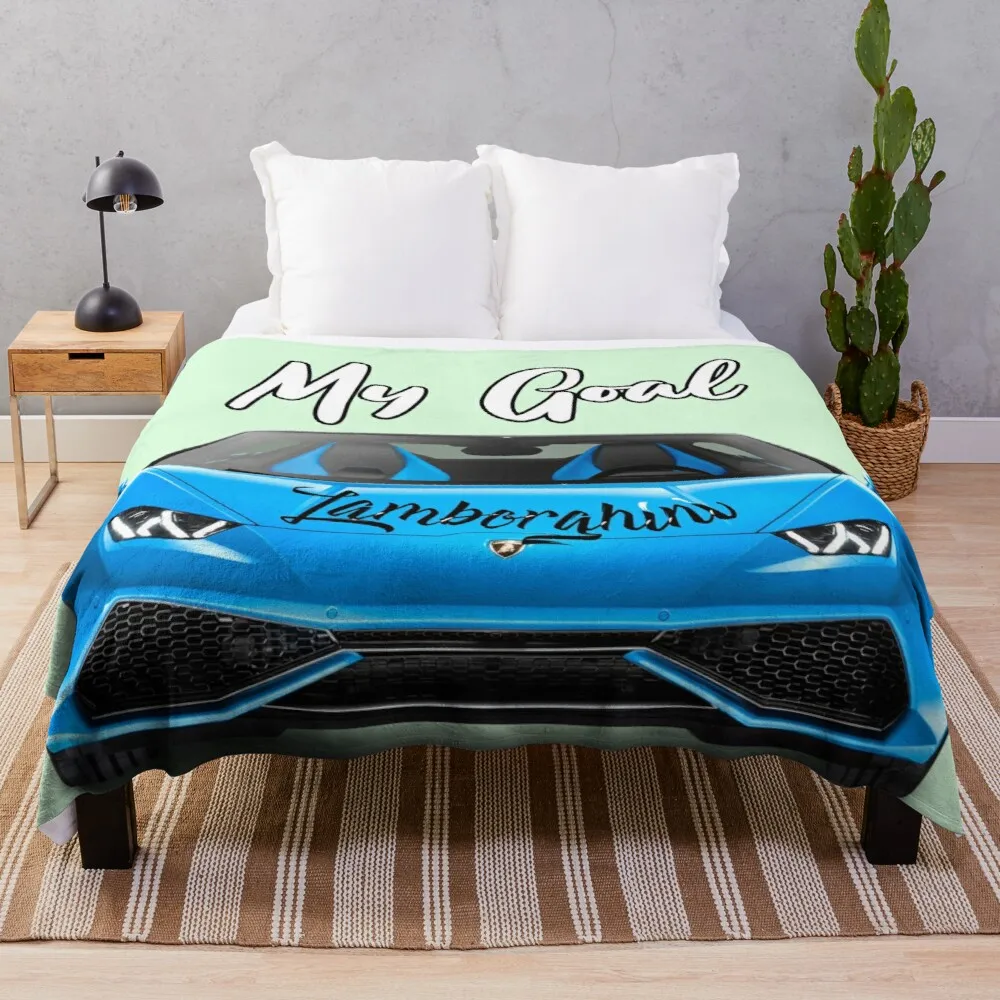 

Одеяло My Goal Lamborghini, большое пушистое клетчатое ворсовое одеяло