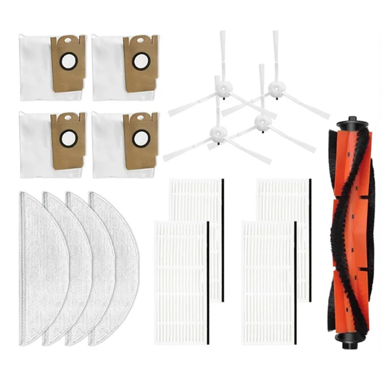 

Main Side Brush Filter Mop Cloth and Dust Bag Replacement Accessories for XiaoMi Mijia Lydsto R1 R1A Vacuum Cleaner