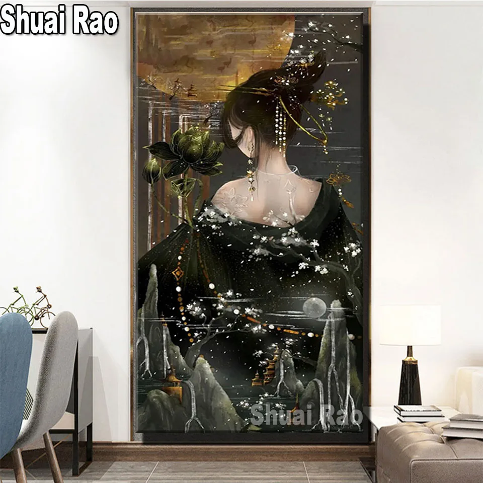 Картина из страз 5d привлекательная гейша бриллиантовая картина полная мозаика