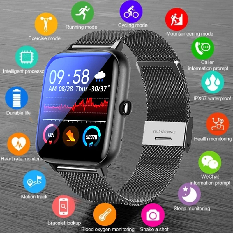 

Смарт-часы LIGE мужские/женские с поддержкой Bluetooth, 2022 дюйма
