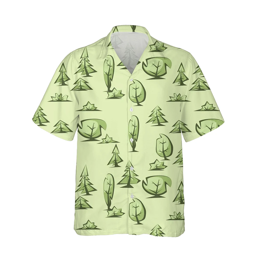 Jumeast 3d Forest Abstract Tree Printed Mens Hawaiian Shirt Short Sleeve Vintage Clothes Fashion Shirts for Men Loose Streetwear