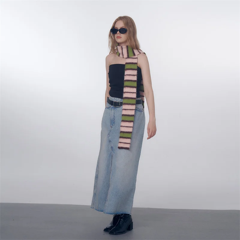 Дизайнерский Брендовый Женский Роскошный Кашемировый Зимний Шарф Теплая