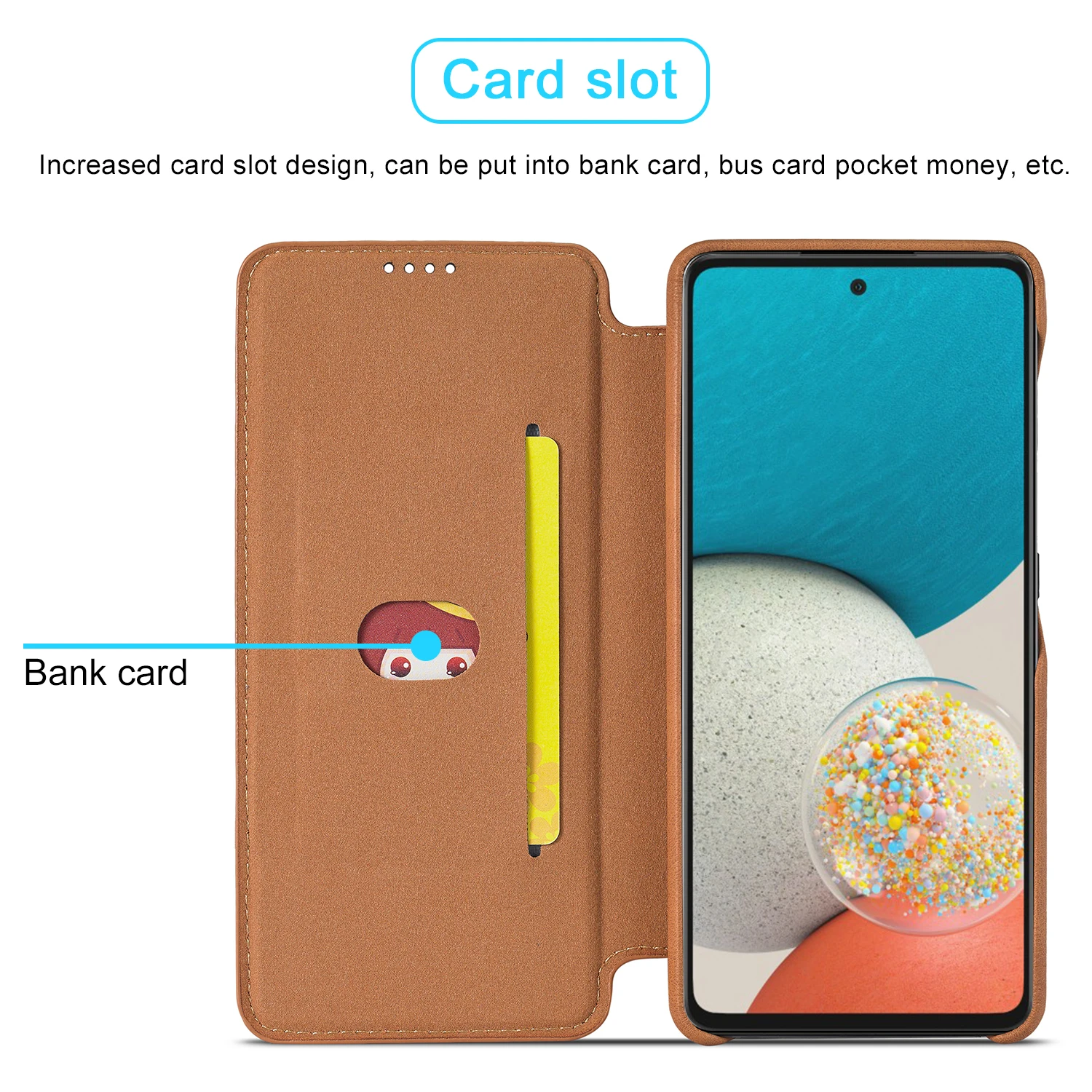 High Quality Magnetic Leather Flip Case for Galaxy A54 A53 A22 A72 A52 A12 A21S A41 A31 A11 A71 A51 A70 A50 A40 A20 A30 Cover
