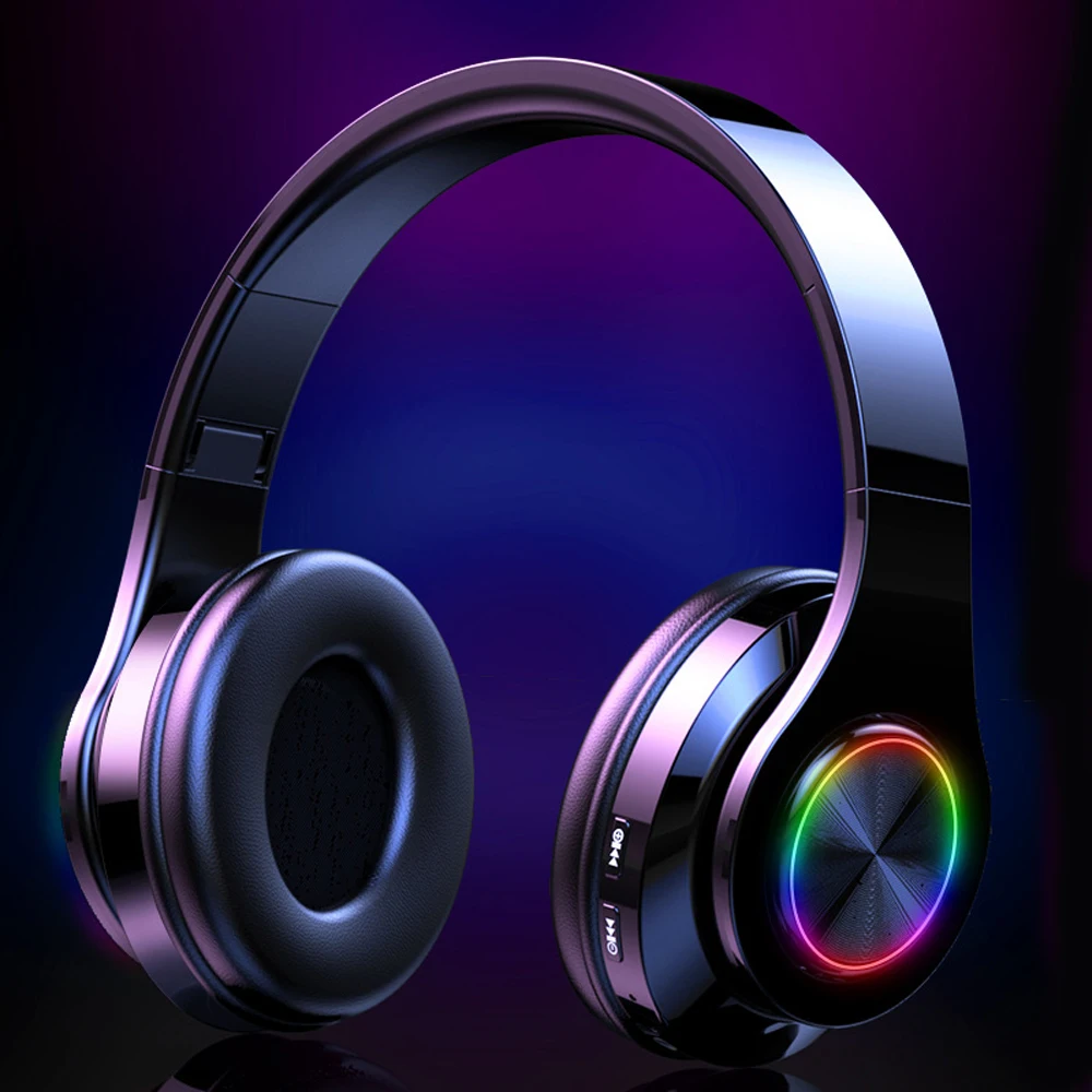

Bluetooth Headset Wireless Headphones Foldable HiFi Stereo Earphone With Mic Support SD Card FM For Xiaomi Iphone Sumsamg Phone