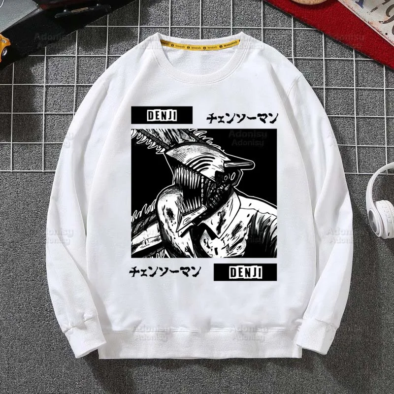 

Chainsaw Man Pochita Makima Sweatshirts Harajuku Top Autumn Spring O Neck Manga Darkness Devil Anime Pullover Hoody Mens