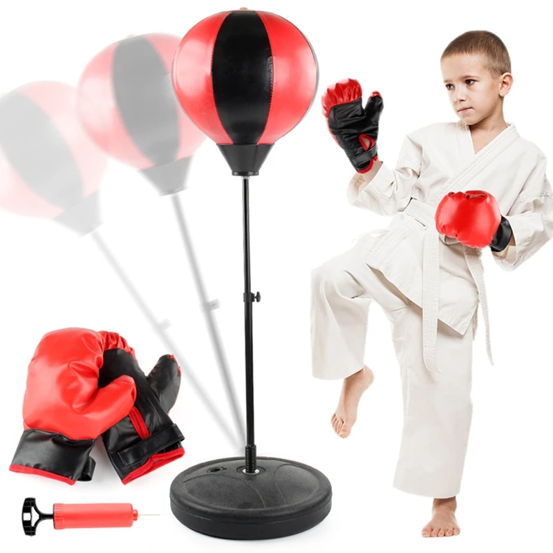 

Desktop Boxing Ball Gloves Stress Relief Fighting Speed Training Punch with Base
