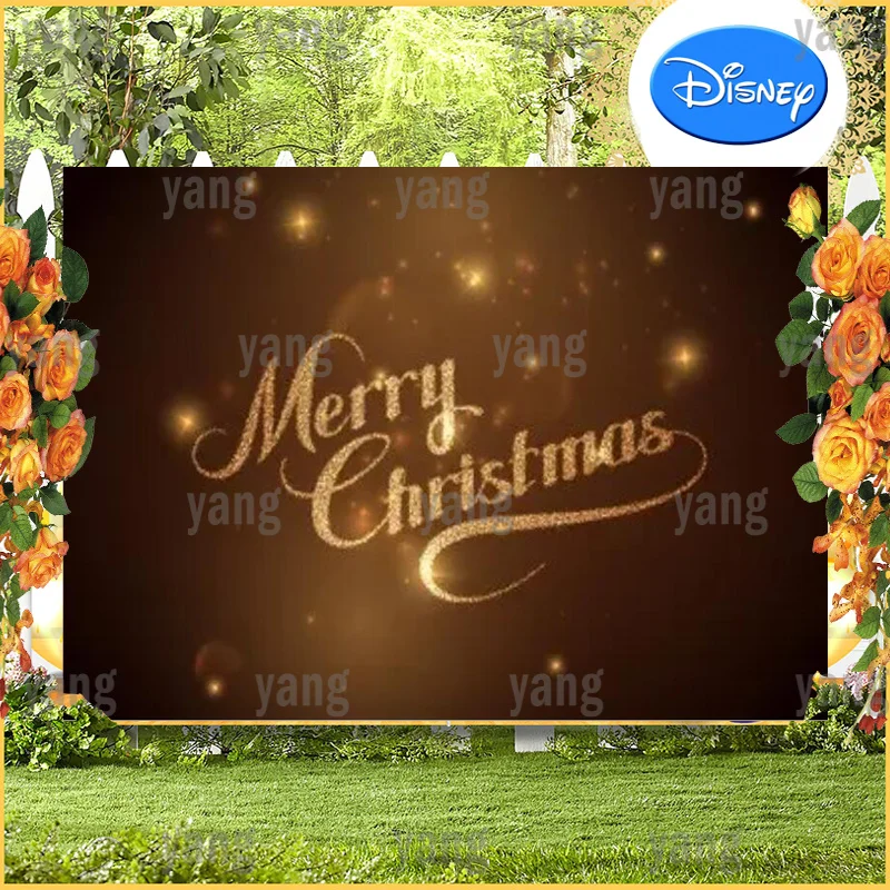 Custom Romantic Warm Photo Wall  Merry Christmas Happy Colorful New Year Decoration Background Cartoon Banner Party Backdrop