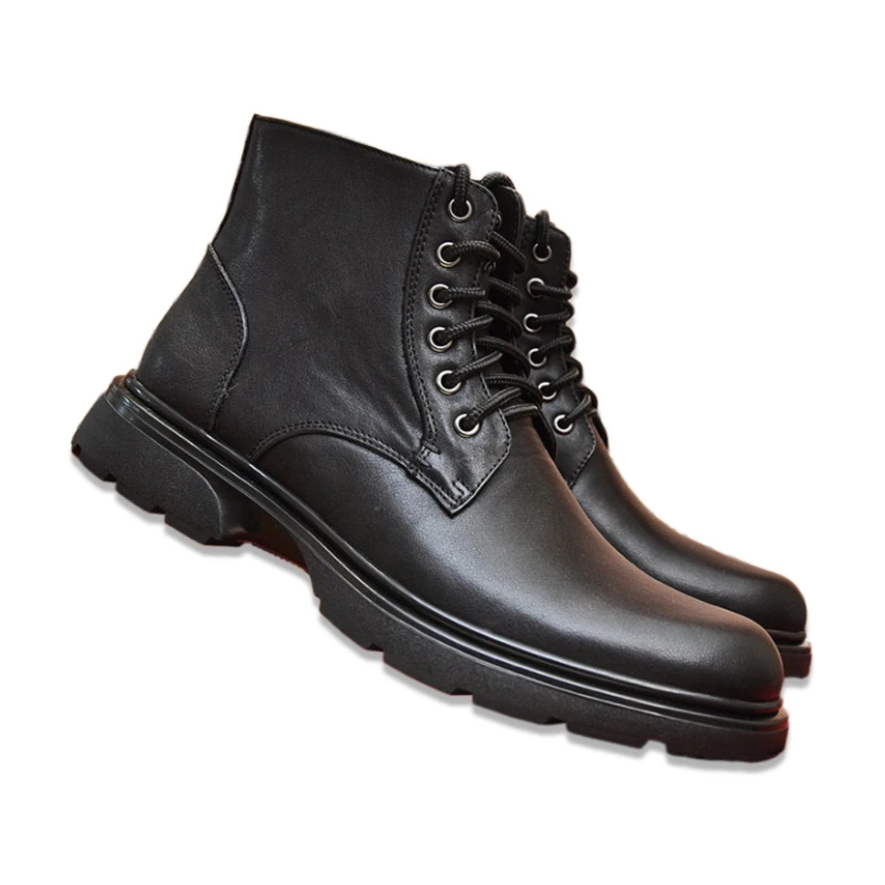 

Eioupi New Arrival Classic Real Full Grain Leather Cowhide Lining Men's Business Black Dress High Shoes