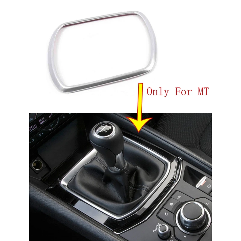 

Car Chrome MT Manual Knob Gear Shift Panel Cover Trim Decoration Sticker For Mazda Cx-5 Cx5 2017