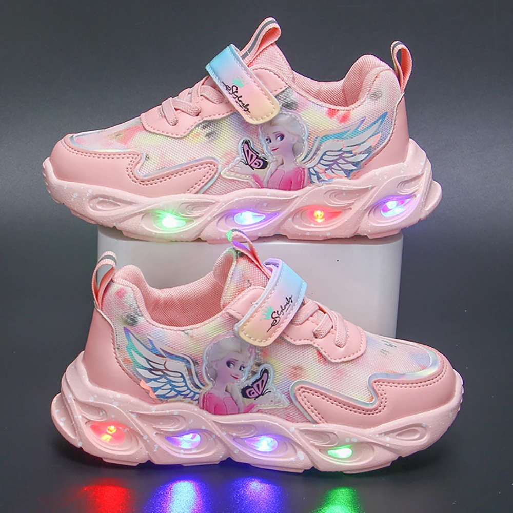Новинка Весна 2022 повседневные кроссовки для девочек со светодиодной подсветкой