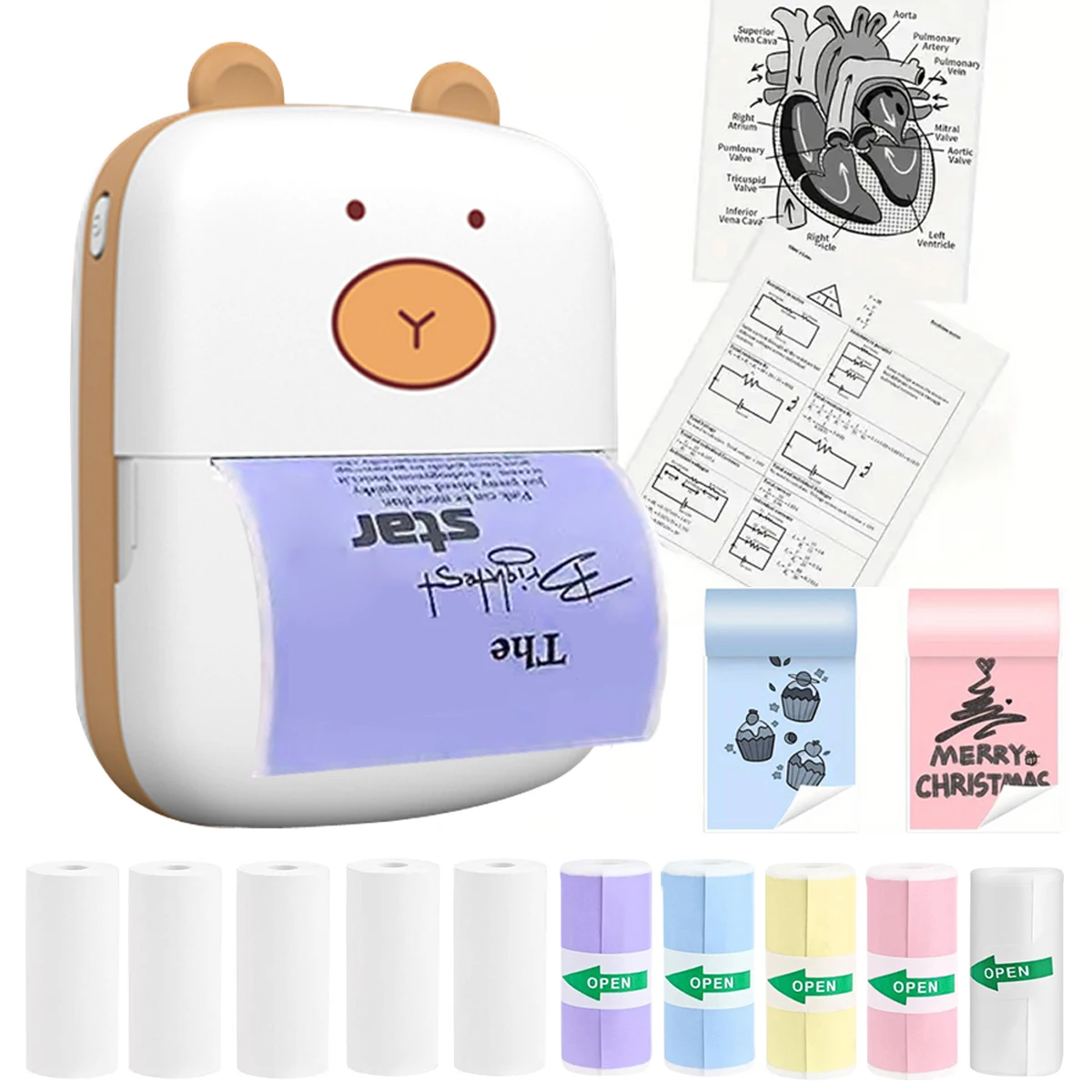 Мини-наклейка принтер портативный для наклеек без чернил термопринтер Карманный