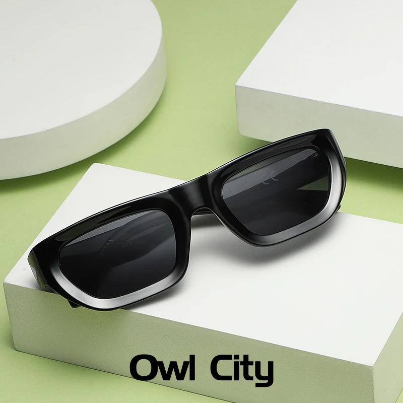 Gafas de sol rectangulares Vintage para mujer, anteojos de sol femeninos con degradado negro, cuadradas, a la moda, para exteriores, UV400