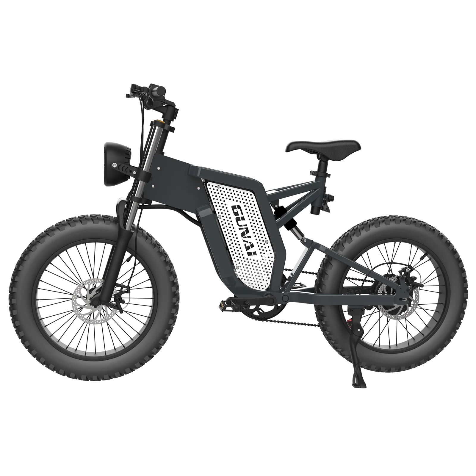 GUNAI 2000W Electric Bike 48V 25AH Electric Bicycle 20 Inch Fat Tire Off-Road Ebike 50km/h Men's Mountain E-bike Beach Bicycle