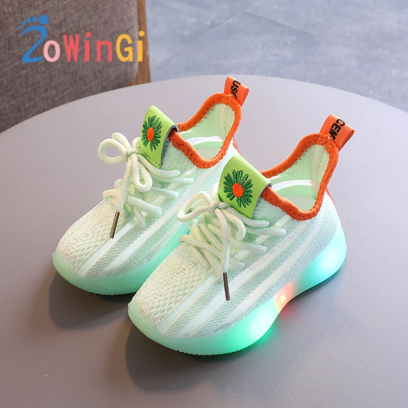 

Size 21-30 Children Casual Shoes Mesh Breathable Children's Sneakers Glowing Sneakers tenis infantil menina Kids Led Shoes