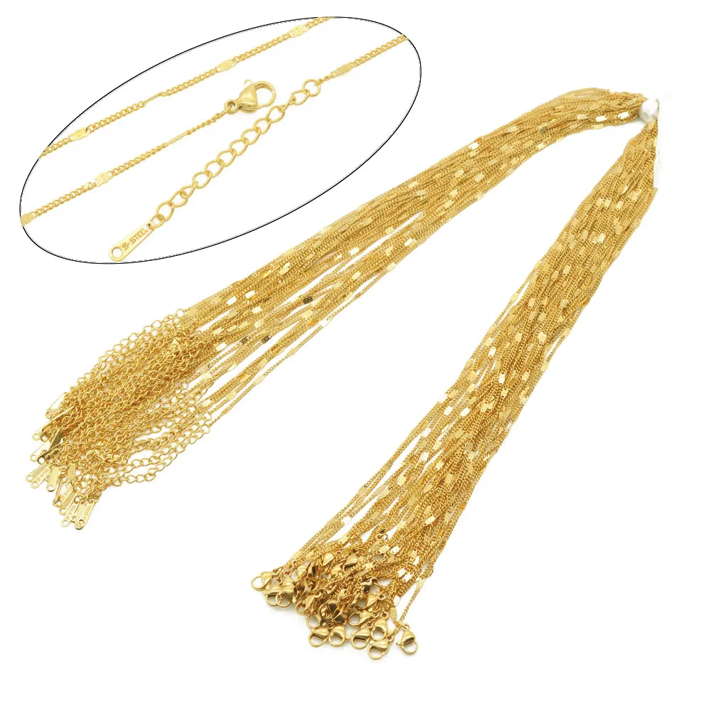 Цепочка с пайетками из нержавеющей стали 304 45 + 5 см 30 шт./партия - купить по