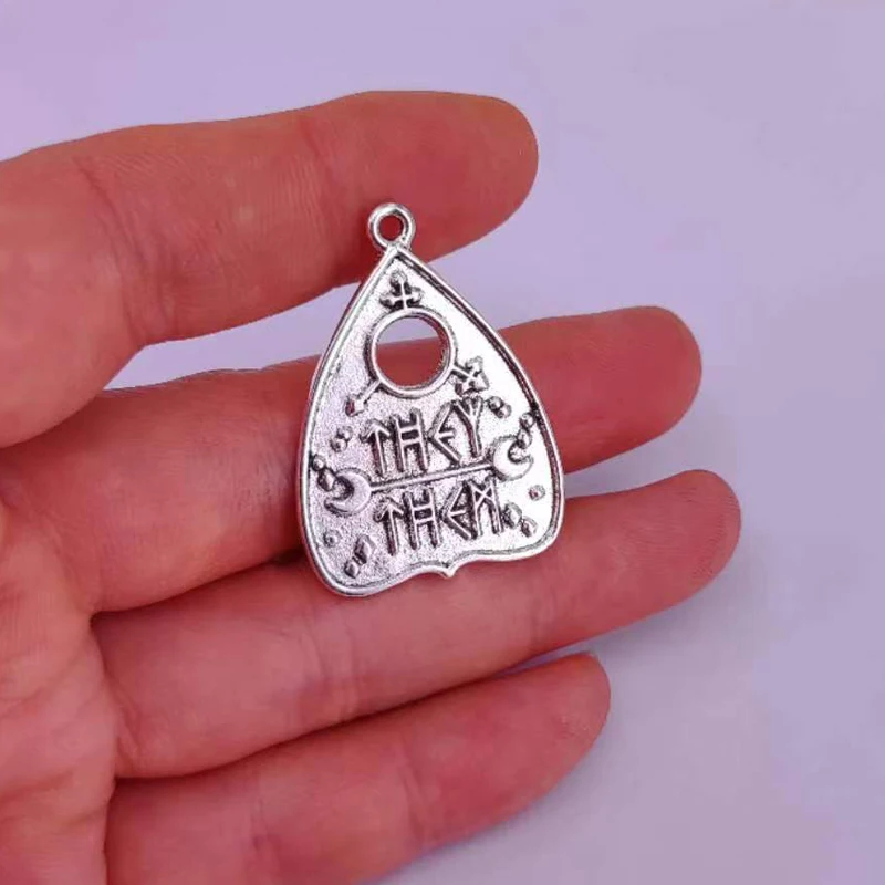 

5pcs they them pronoun pendant charm for DIY