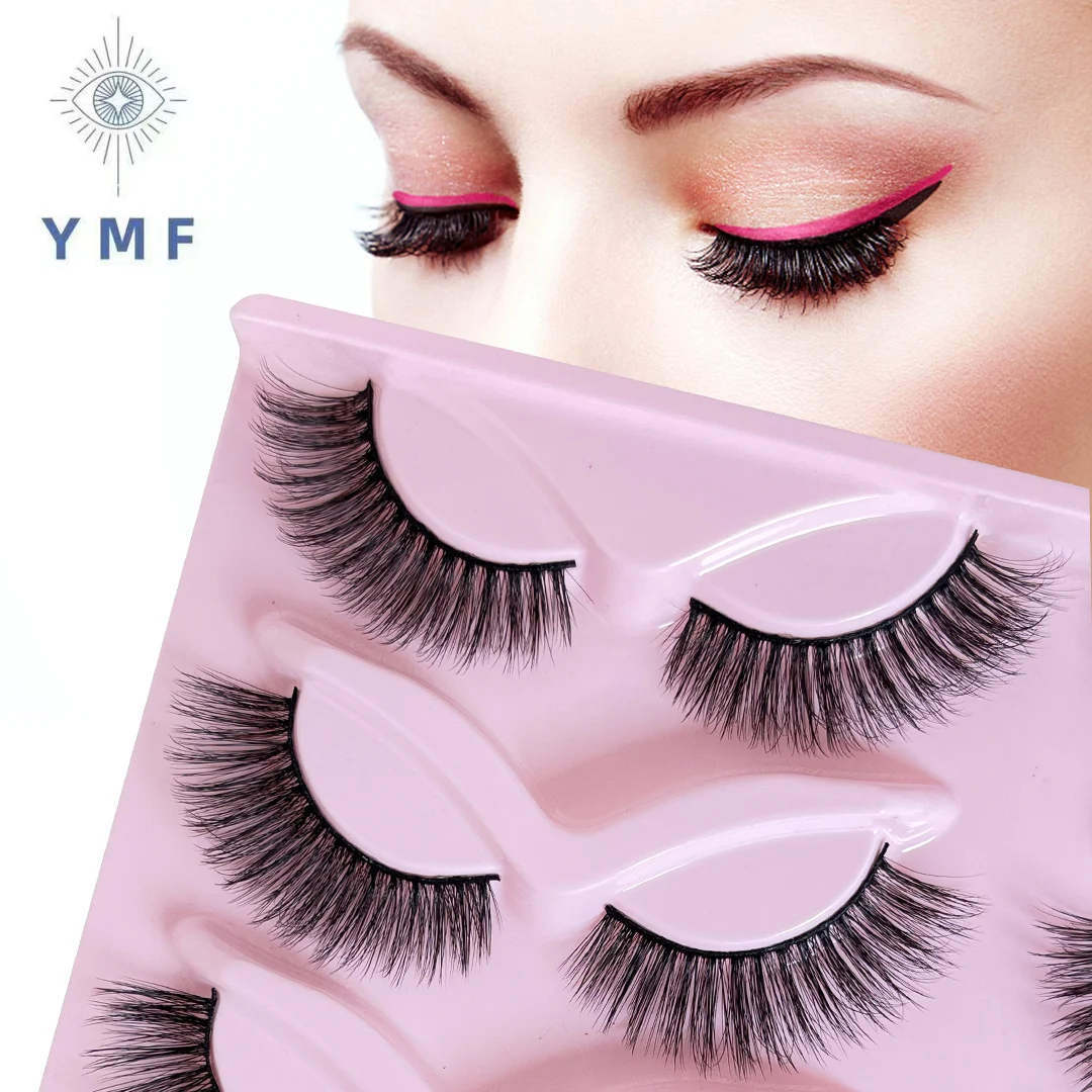 

Ресницы 5D с изображением кошек 10 пар, искусственные волоконные ресницы с крыльями, пушистые Искусственные ресницы, натуральные длинные трафареты для макияжа