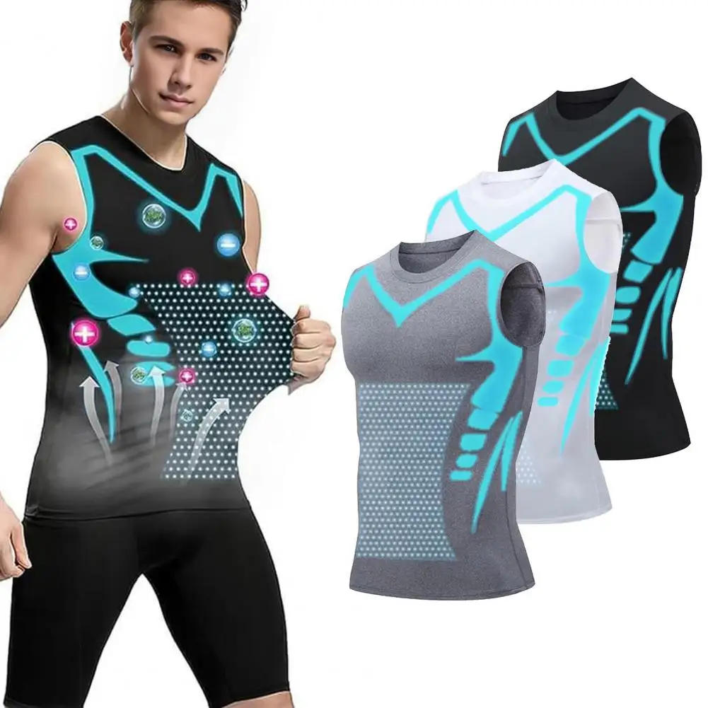 Жилет для коррекции живота Pecs Abs мужской высокоэластичный облегающий спортивный