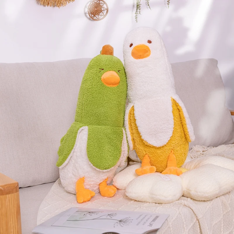 

50-90CM Kawaii Creative Banana Duck Plush Toys Soft Down Cotton Cartoon Sleeping Pillow Home Sofa Bed Decoration Girl Giftsts
