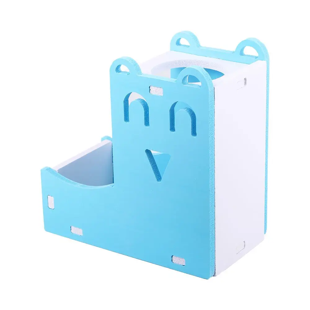 

Automatic Feeding Device Container Wooden Water Drinker Hamster Feeder Fountain Food Bowl
