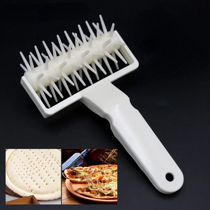 

1pcs Pizza Rolling Pin Punch Pastry Roller Pin Biscuit Dough Pie Hole Embossing Dough Roller Lattice Craft Baking Cooking Tool