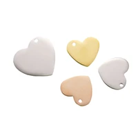 3pcs stainless steel charms hearts stamping blank disc pendant for diy bracelet necklaces engraving jewelry findings making
