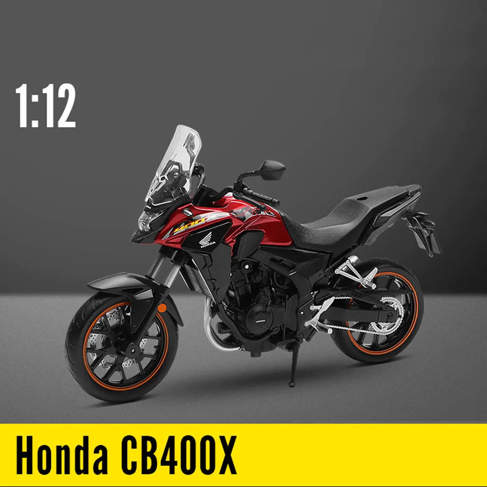 1:12 Skala Honda CB400X Alloy Diecast Modele motocykli Samochody Zabawki Gumowe opony Kierownica Motocykl Idealne prezenty dla chłopców