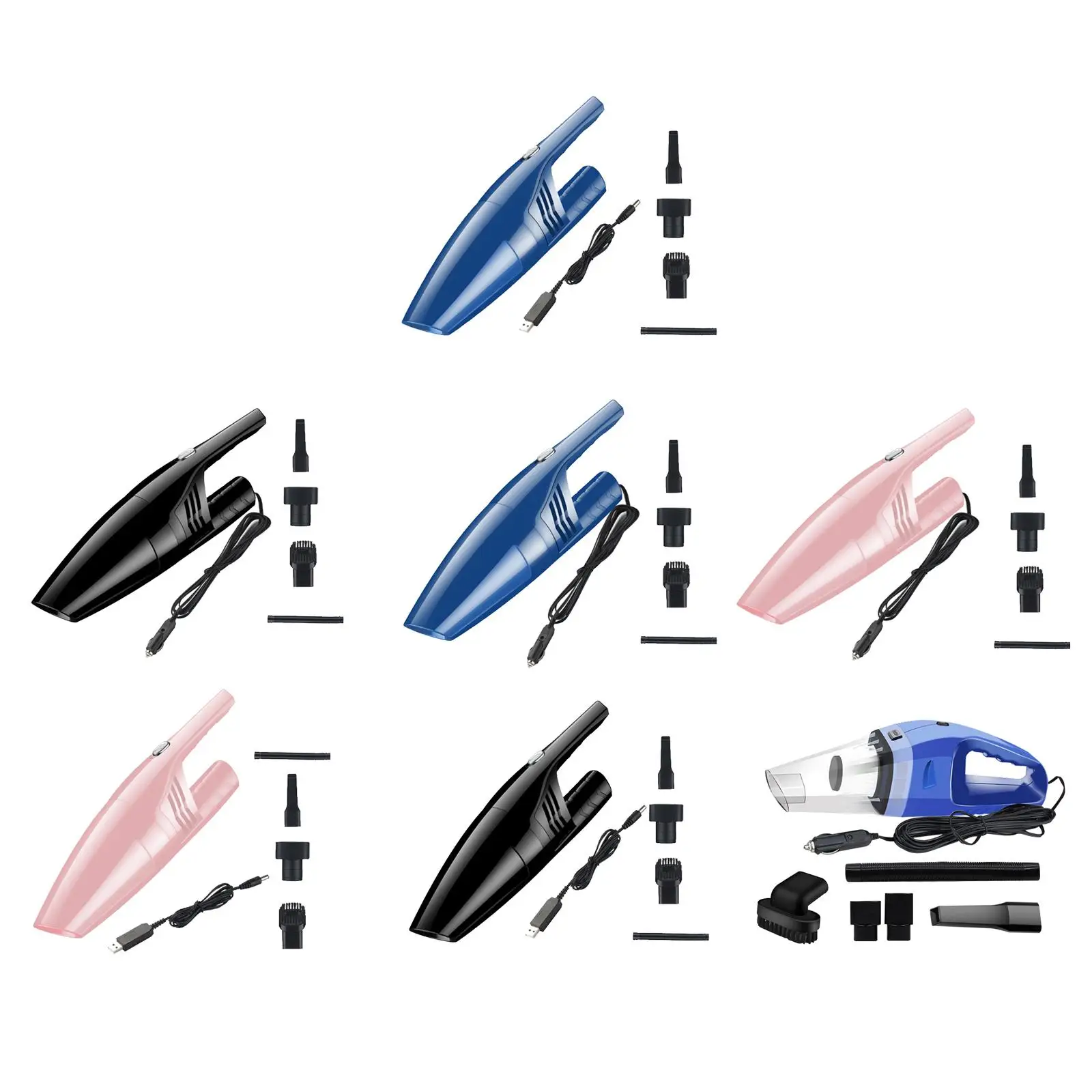 

Handheld Car Home Vacuum Cleaner 4500PA Mini Pet Hair Kitchen 20000R/Min Lightweight 120W USB Rechargeable Fast Charge Crevices