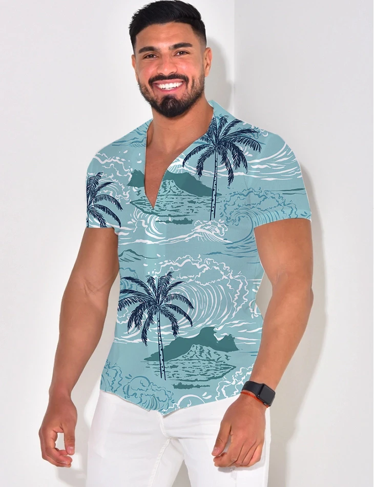 

2022 Shirts For Men 3d Printed Men's Hawaiian Shirt Figure 5xl Short Sleeve Fashion Tops Tee Shirt Men Blouse Camisa