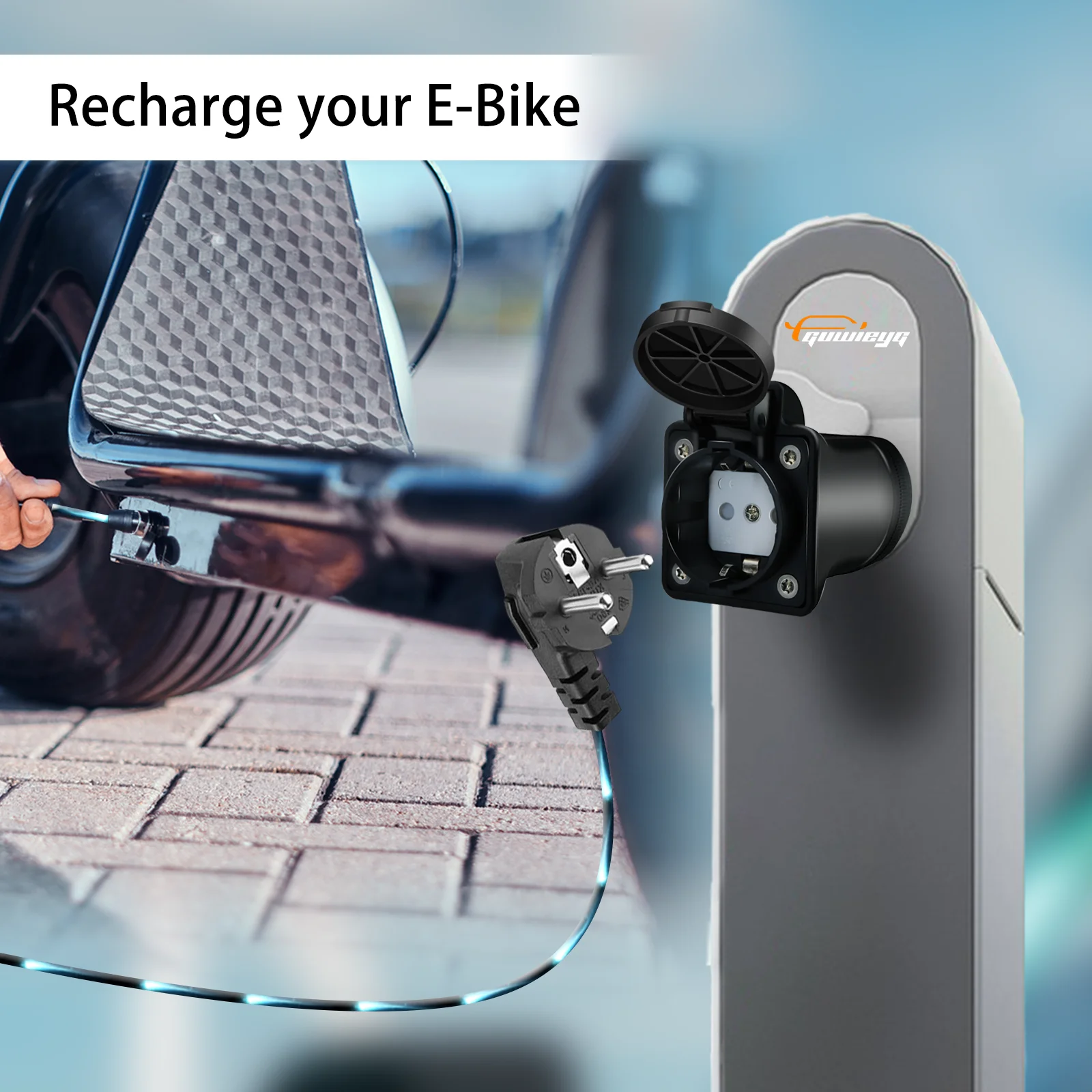 Адаптер GUWIEYG Type2 — Schuko зарядное устройство для электромобилей 16 А или адаптер